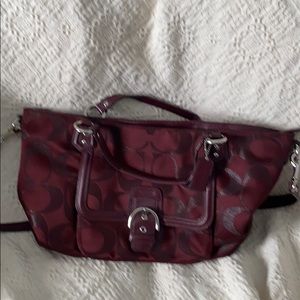 Burgundy Coach Bag